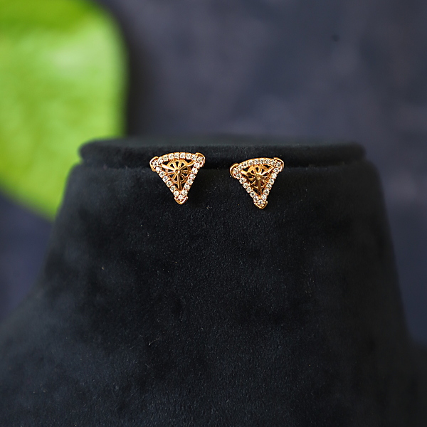 Rose Gold Triangle Earring