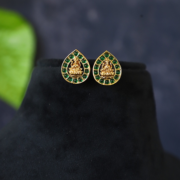 Round with oval rupee and multi Stud