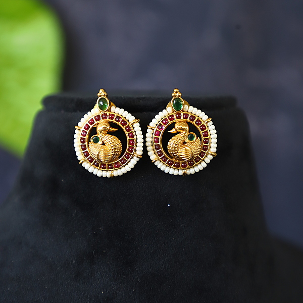 Round shape Peacock Stud