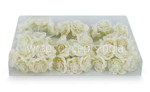 Glitter Flower - Ivory