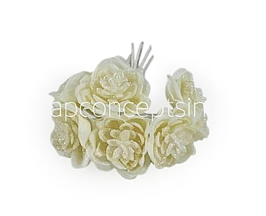 Glitter Flower - Ivory