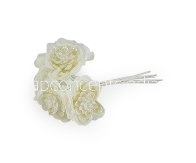 Glitter Flower - Ivory