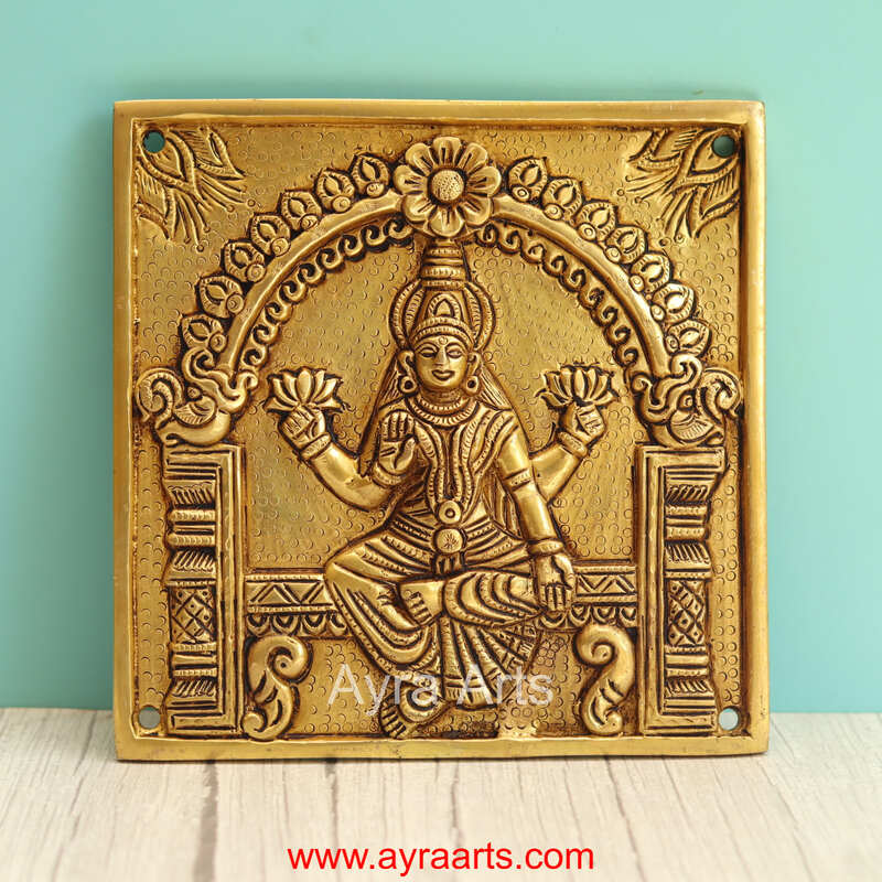 Brass Asta Lakshmi Wall Plates Set - 6.5 Inch Height