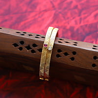 Yellow Gold Meenakari Bangels