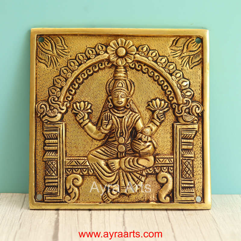 Brass Asta Lakshmi Wall Plates Set - 6.5 Inch Height