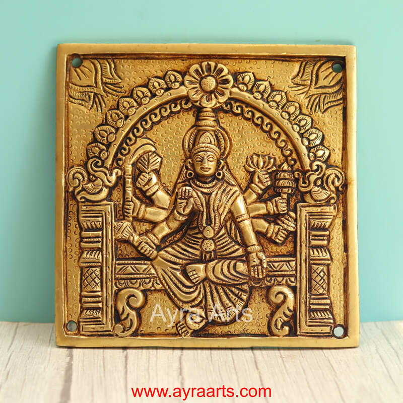 Brass Asta Lakshmi Wall Plates Set - 6.5 Inch Height