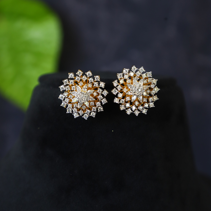 Diamond look stone stud