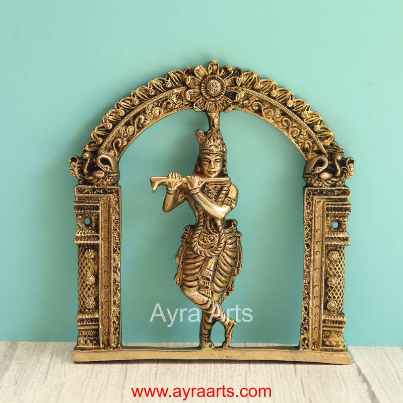 Brass Dashavthar Wall Plates Set - 6 Inch Height