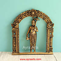 Brass Dashavthar Wall Plates Set - 6 Inch Height