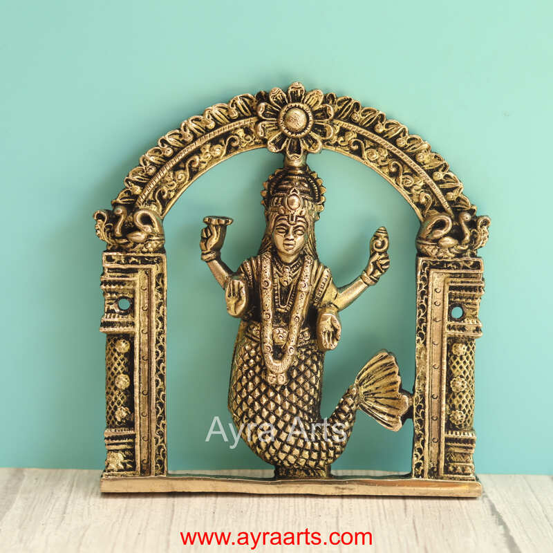 Brass Dashavthar Wall Plates Set - 6 Inch Height