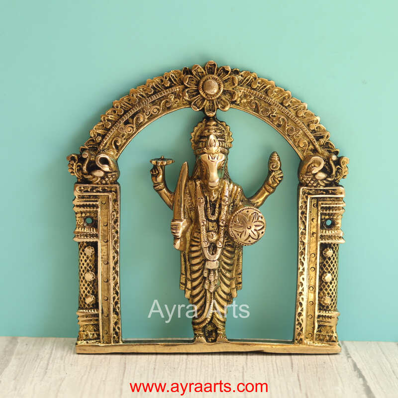 Brass Dashavthar Wall Plates Set - 6 Inch Height