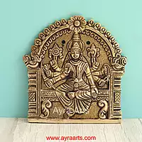 Brass Ashtalakshmi Engraved Wall Plates Set of 8 Pcs - 6 Inch Height