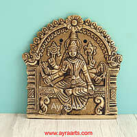 Brass Ashtalakshmi Engraved Wall Plates Set of 8 Pcs - 6 Inch Height