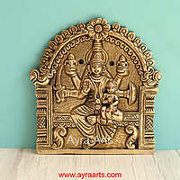 Brass Ashtalakshmi Engraved Wall Plates Set of 8 Pcs - 6 Inch Height