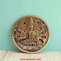 Brass Superfine Ashtalakshmi Engraved Wall Plates Set of 8 Pcs - 4 Inch Height