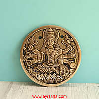 Brass Superfine Ashtalakshmi Engraved Wall Plates Set of 8 Pcs - 4 Inch Height