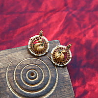 Round shape Peacock Stud