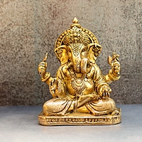 Super Solid Brass Ganesh Idol - 9 Inch Height