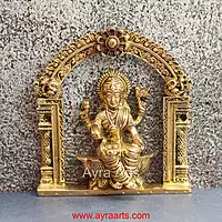 Brass Ashta Lakshmi Wall Art Plate Set for Pooja Room Decor - 6 Inch Height