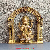 Brass Ashta Lakshmi Wall Art Plate Set for Pooja Room Decor - 6 Inch Height