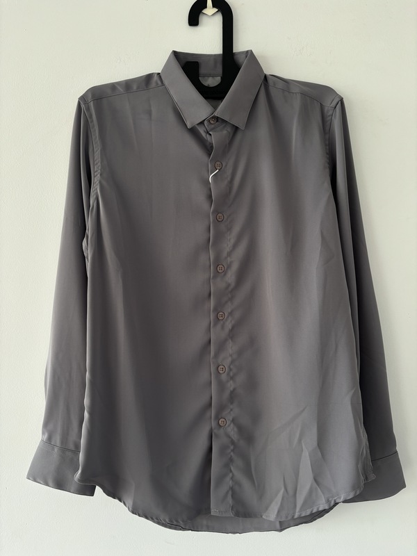 Grey satin plain shirts