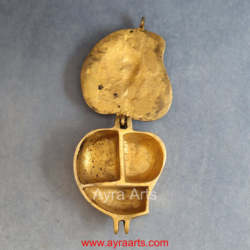 Brass Ganesha Storage Box - 3.5 Inch Length