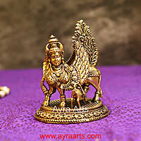 Premium Brass Kamadhenu The Wish-Fulfilling Cow Surabhi Statue - 4 Inch Height