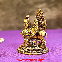 Premium Brass Kamadhenu The Wish-Fulfilling Cow Surabhi Statue - 4 Inch Height
