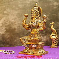 Handcrafted Brass Maa Lakshmi Devi Idol - 12 Inch Height