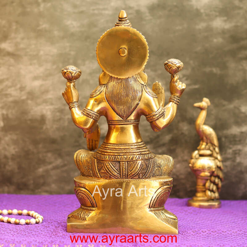 Handcrafted Brass Maa Lakshmi Devi Idol - 12 Inch Height