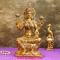 Handcrafted Brass Maa Lakshmi Devi Idol - 12 Inch Height