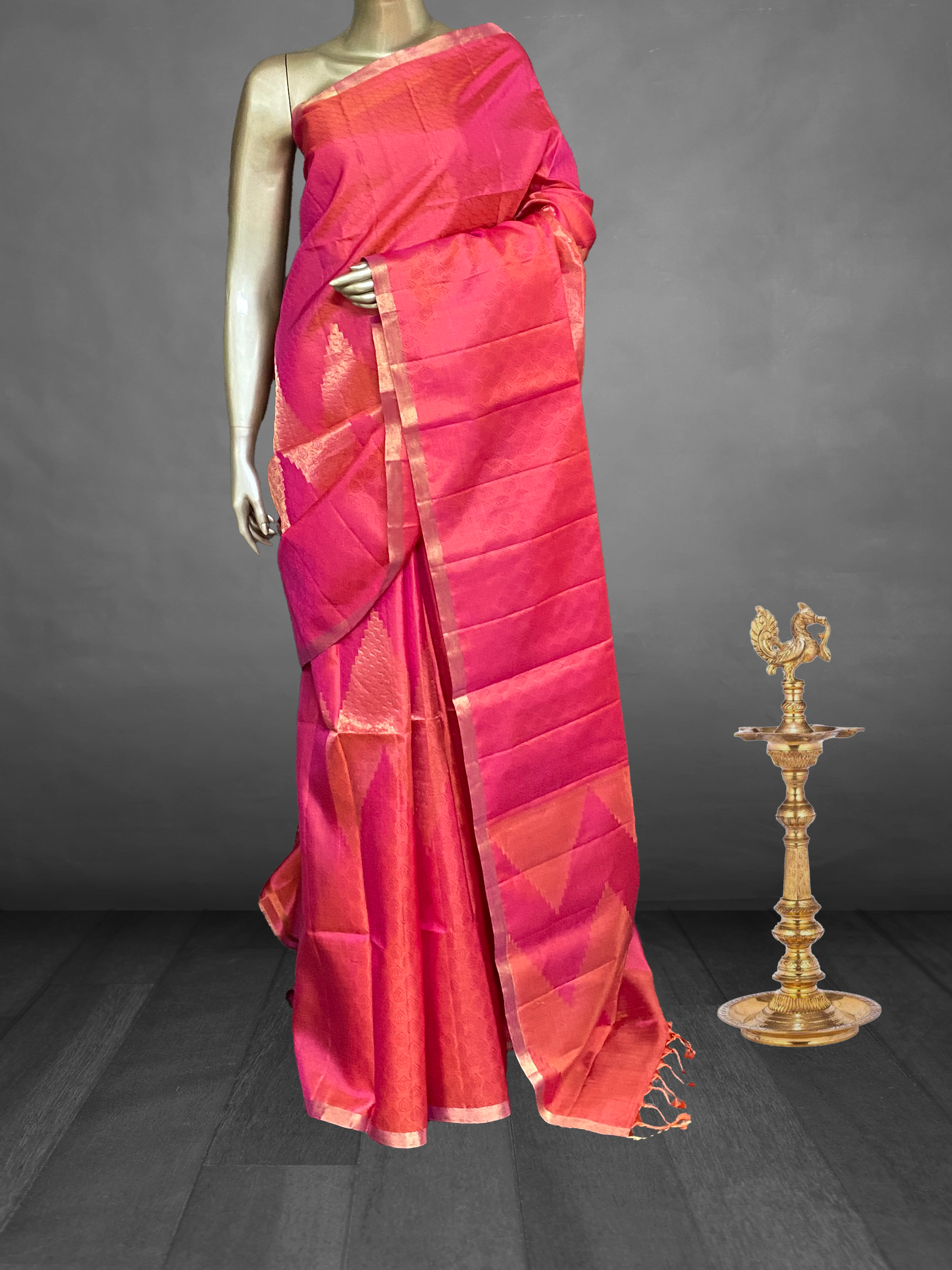 Bhagyam - The Pure Kanchi Silk Saree in Mudras 19209