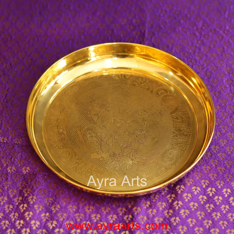 Brass Ganesha Plate For Pooja