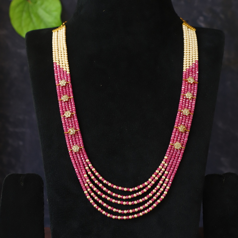 Rosegold finished simple chain with Pendant & Earings