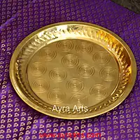 Brass Puja Plate for Home Temple Rituals