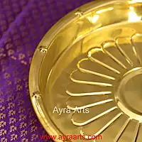 Brass Three Leg Kumcha Plate