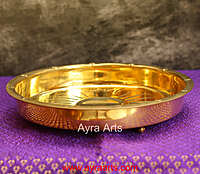 Brass Three Leg Kumcha Plate