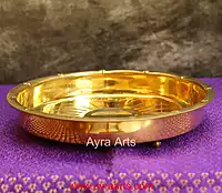 Brass Three Leg Kumcha Plate