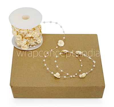Pearl & Satin Rose String - Multicolour Pearl & Satin Rose String - Multicolour