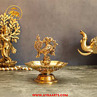 Brass Bird Lamp 6 Inch Height