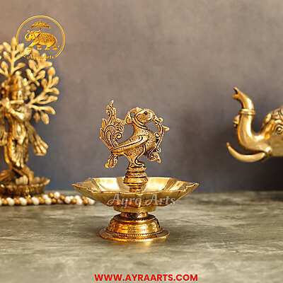 Brass Bird Lamp 6 Inch Height