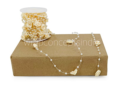 Pearl & Satin Rose String - Multicolour Pearl & Satin Rose String - Multicolour