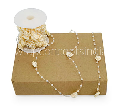 Pearl & Satin Rose String - Multicolour Pearl & Satin Rose String - Multicolour