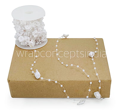 Pearl & Satin Rose String - Multicolour Pearl & Satin Rose String - Multicolour