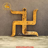 Brass Swastik Wall Hanging 5 Inch Height