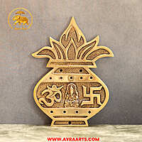 Brass Kalash Wall Hanging 8 Inch Height