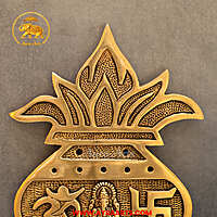 Brass Kalash Wall Hanging 8 Inch Height
