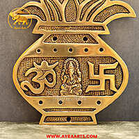 Brass Kalash Wall Hanging 8 Inch Height