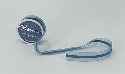Sheer Ribbon with Centre Strip - Lilac