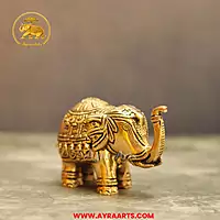 Brass Elephant Idol - 2.5 Inch Height